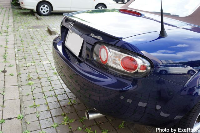 NCロードスターにコーンズマフラーを装着【カーメイクコーンズ】 2 NCロードスター 純正リアスポイラー