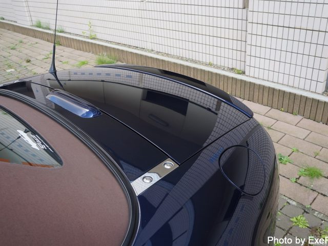 NCロードスターに純正リアスポイラー取り付け 2 NCロードスター 純正リアスポイラー