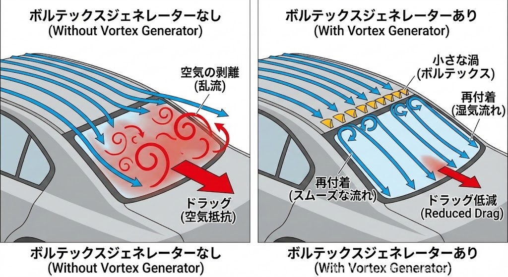 ボルテックスジェネレーターの原理