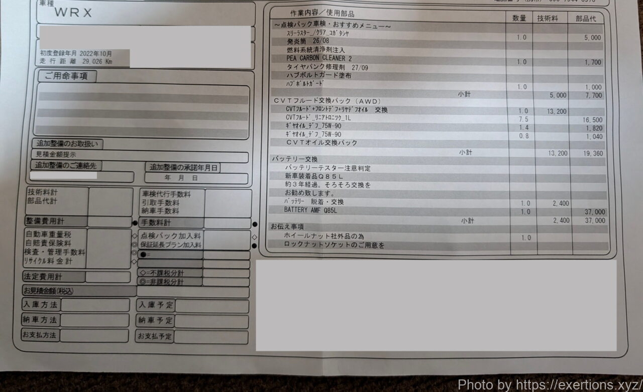 スバルの車検が高すぎる