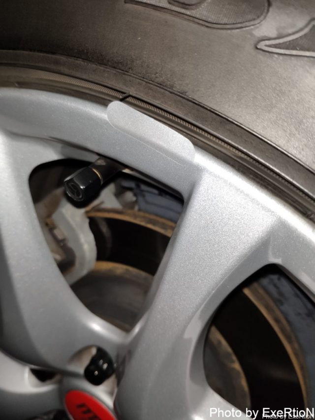 RX-8にソフト99 ホイールガリキズ 貼るだけシートを貼ってみた 14 ソフト99 ホイール貼るだけシート