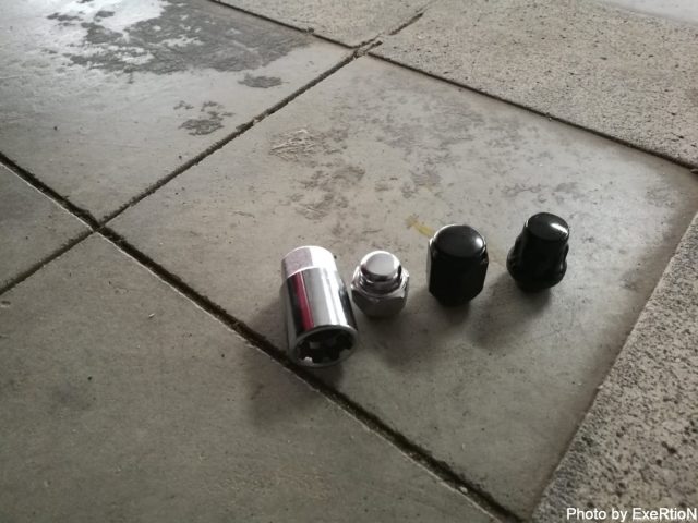 RX-8にホイールロックナット 協永産業 Bull Lockを装着 6 RX-8ホイールロックナット