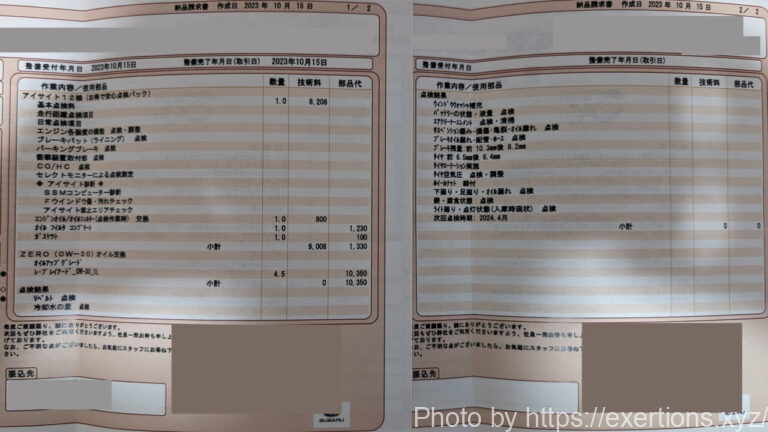 WRX S4 VBHの1年点検【費用や整備項目をご紹介】 3 WRX S4 VBHの1年点検【費用や整備項目をご紹介】 1