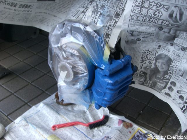 ゴルフ4のブレーキキャリパー塗装【DIY】 32 ゴルフ4のブレーキキャリパー塗装