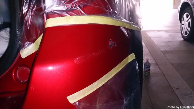 自分でできる車のバンパー傷補修方法【コルトラリーアートバージョンR】 34 バンパー傷補修方法