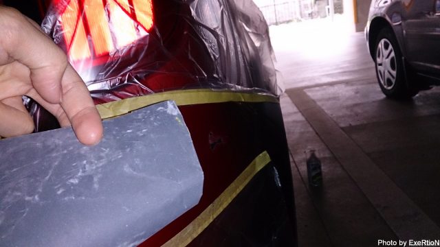 自分でできる車のバンパー傷補修方法【コルトラリーアートバージョンR】 35 バンパー傷補修方法