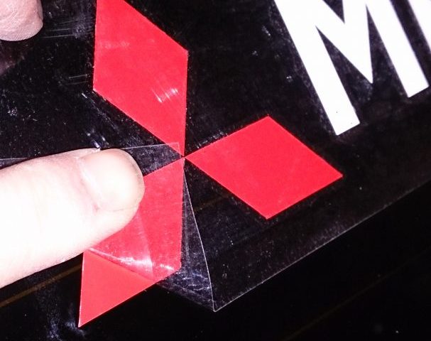 【DIY】MITSUBISHI MOTORSステッカー取り付け【コルトラリーアートバージョンR】 5 コルトラリーアートバージョンR ステッカー